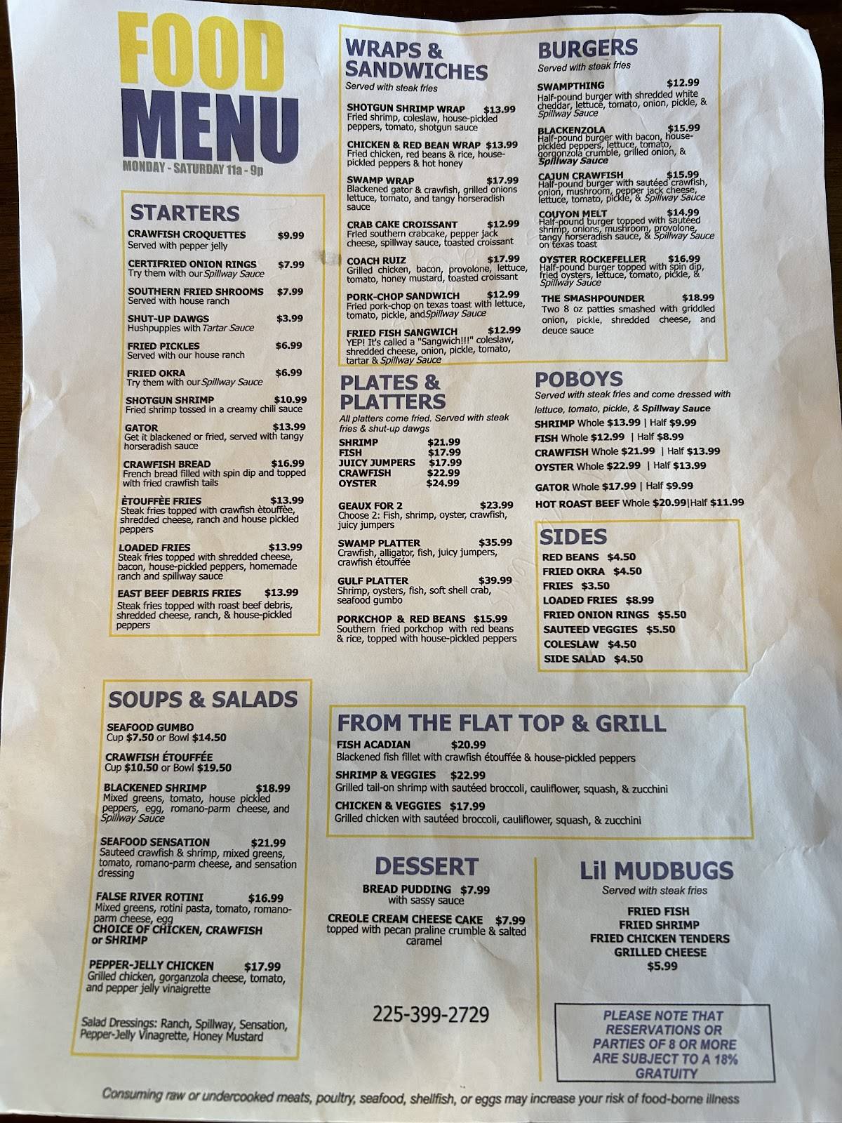 Menu At Hot Tails Restaurant Zachary