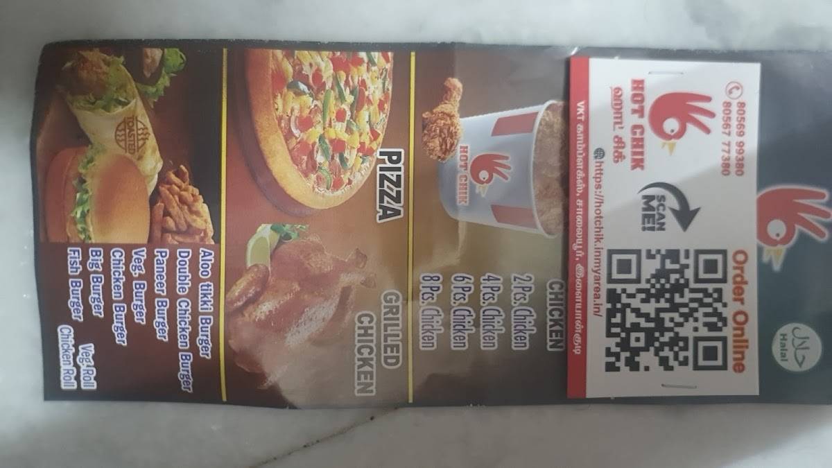 Menu At Hot Chik Ilayangudi