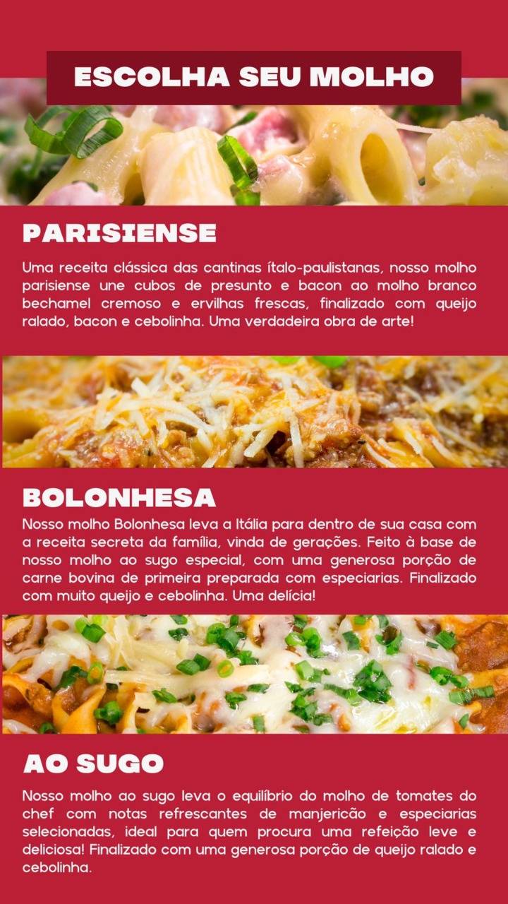 Ital'in House Guarujá cardápio