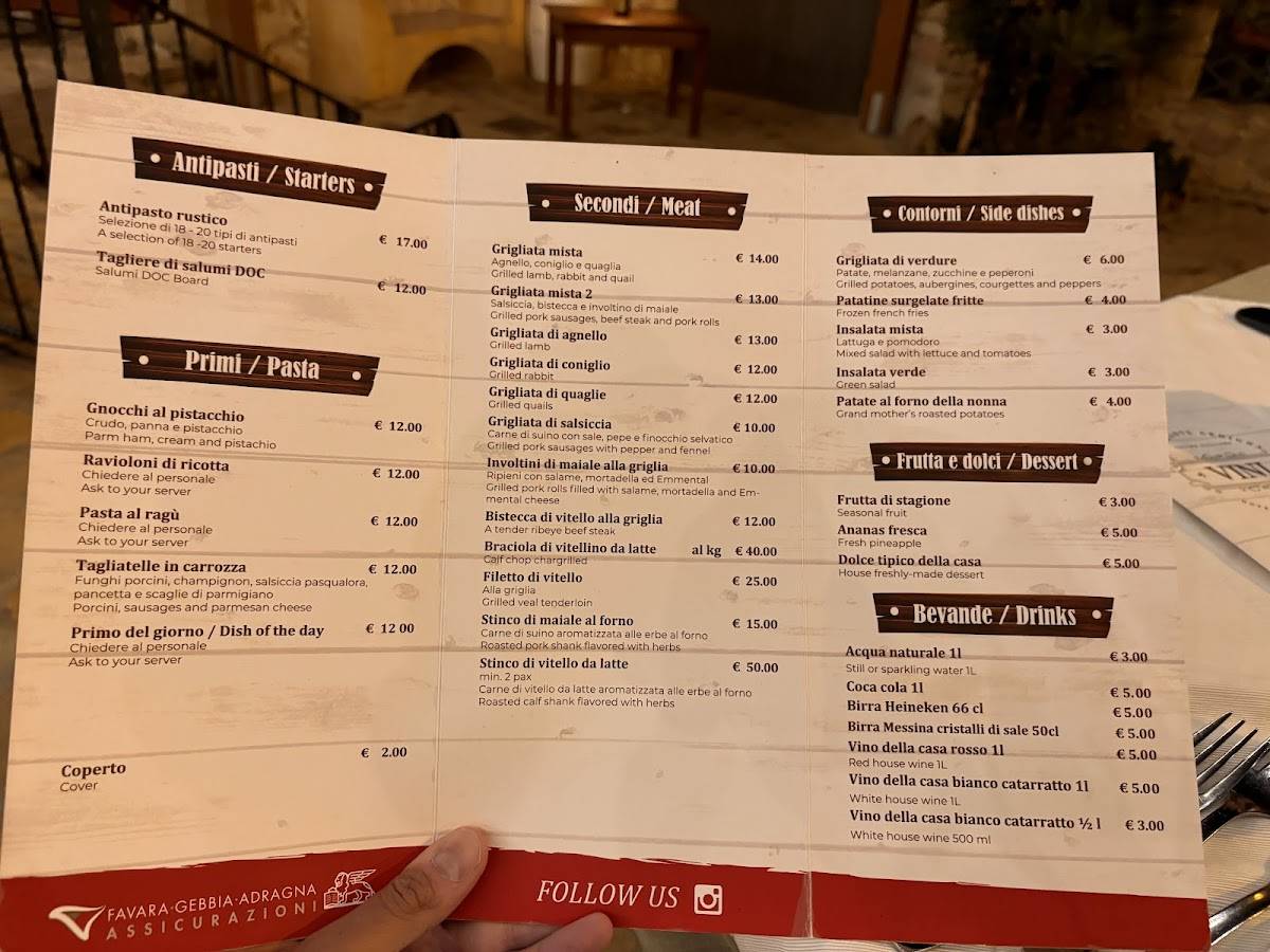Menu di Ristorante Ardigna 