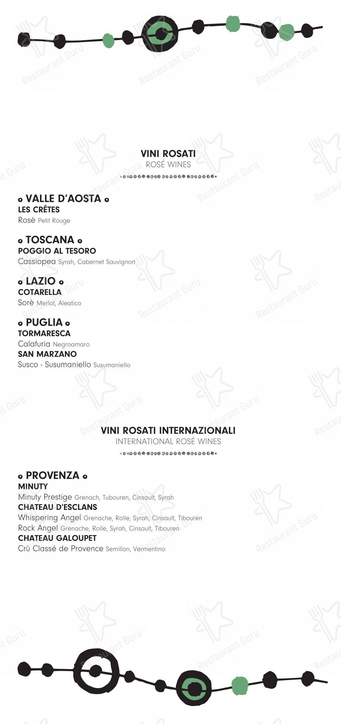 Ночное меню per 10 Corso Como in Milano