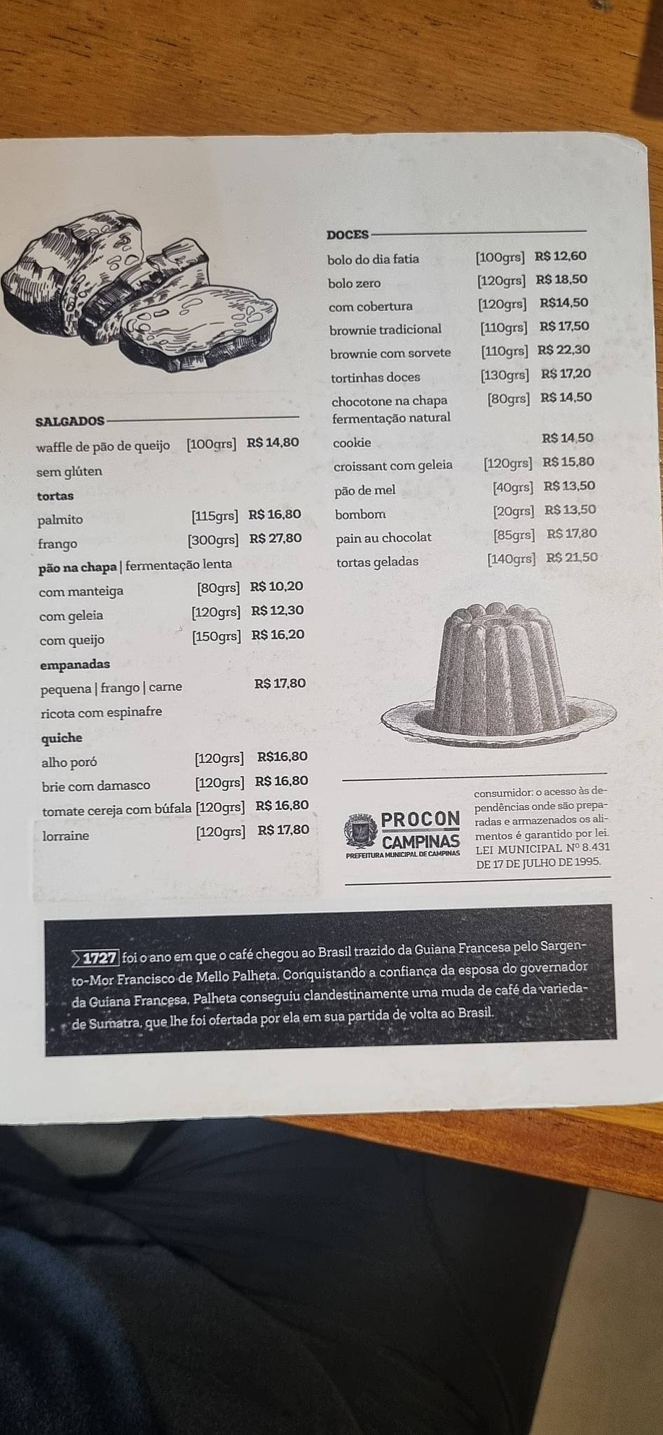 1727 Coffee Roasters cardápio