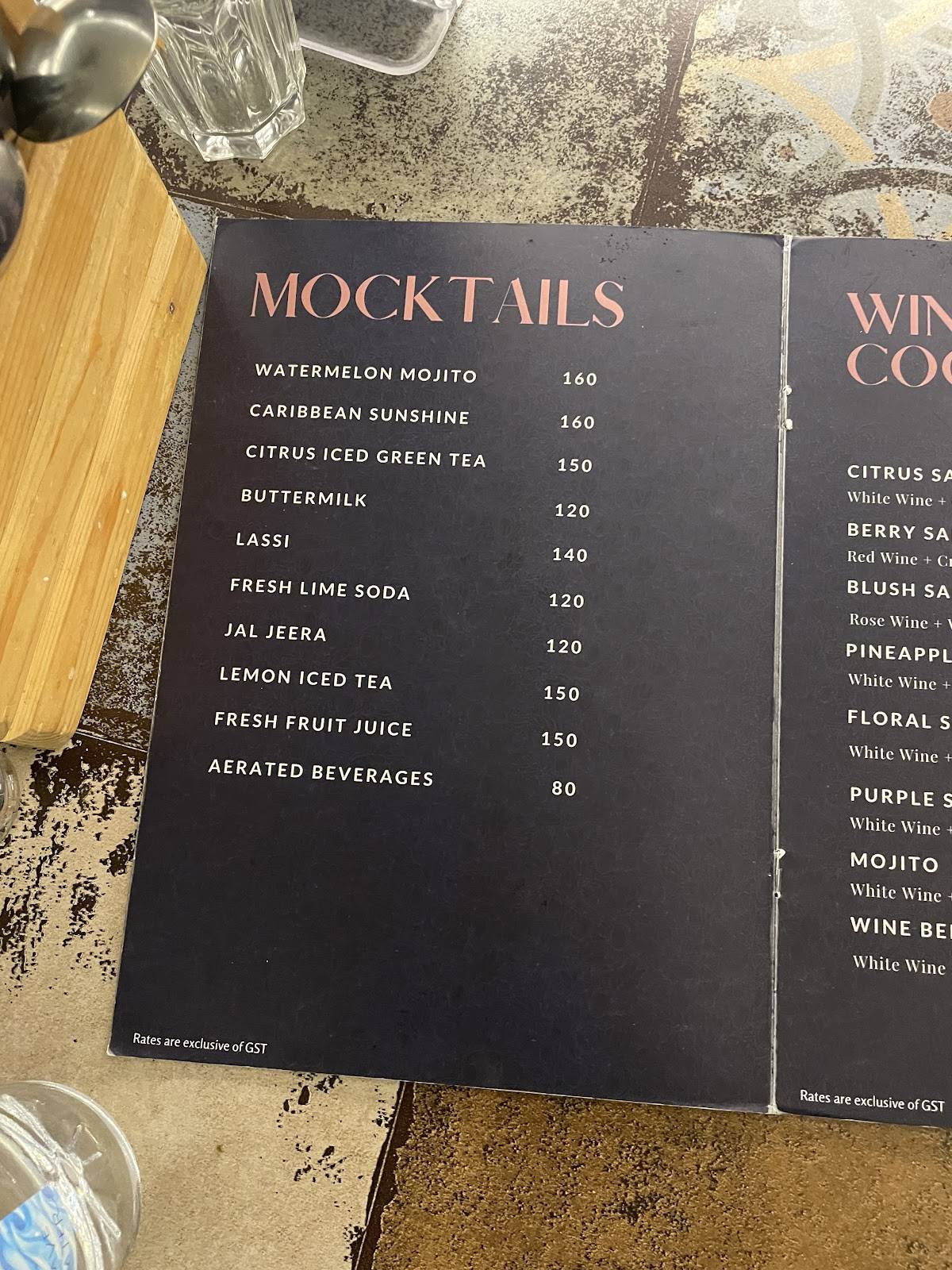 24th Main Restaurant menu