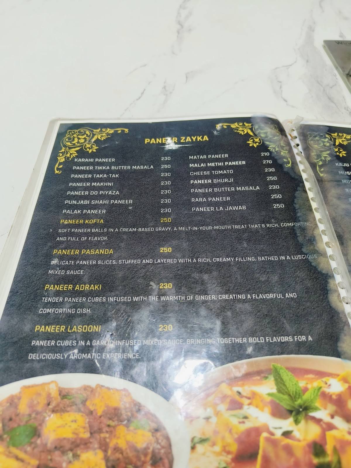 3B-2 Dhaba menu