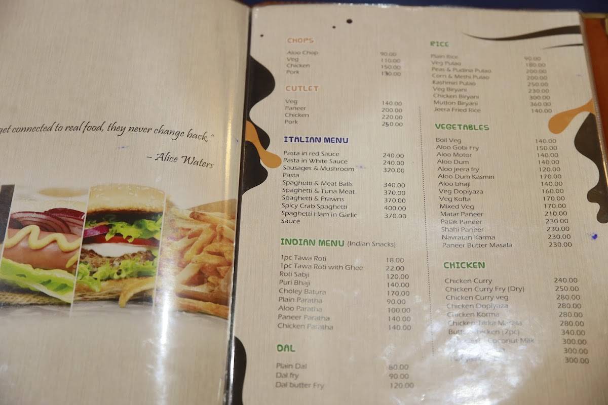 4U Restaurant menu