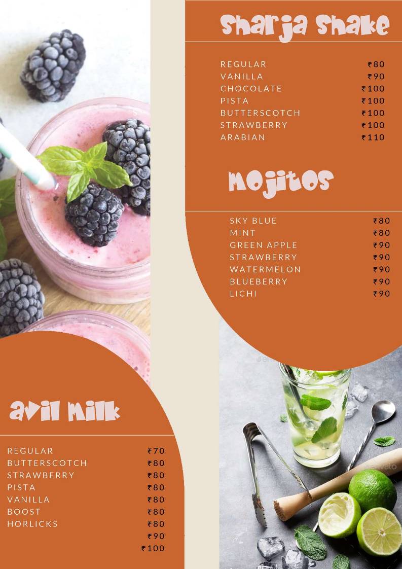 7th heaven kazhakuttam menu