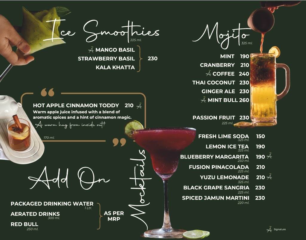 A GOURMESSERIE - SINDHU BHAVAN menu