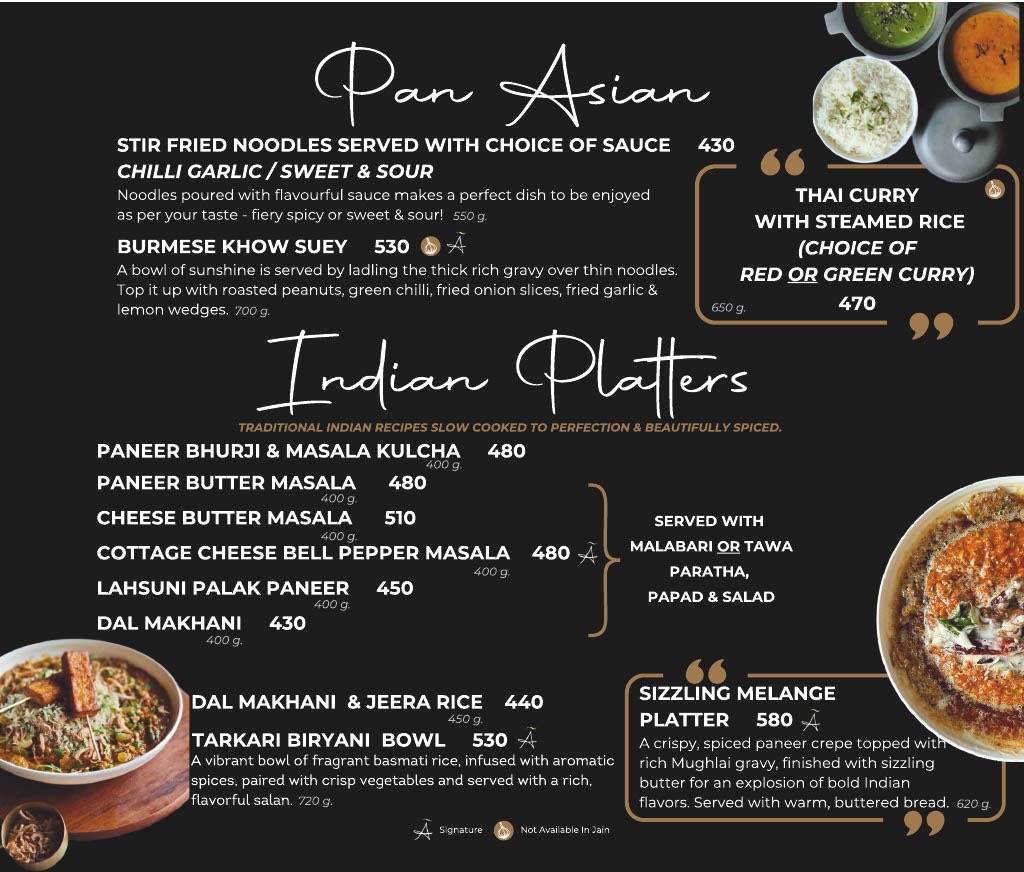 A GOURMESSERIE - SINDHU BHAVAN menu