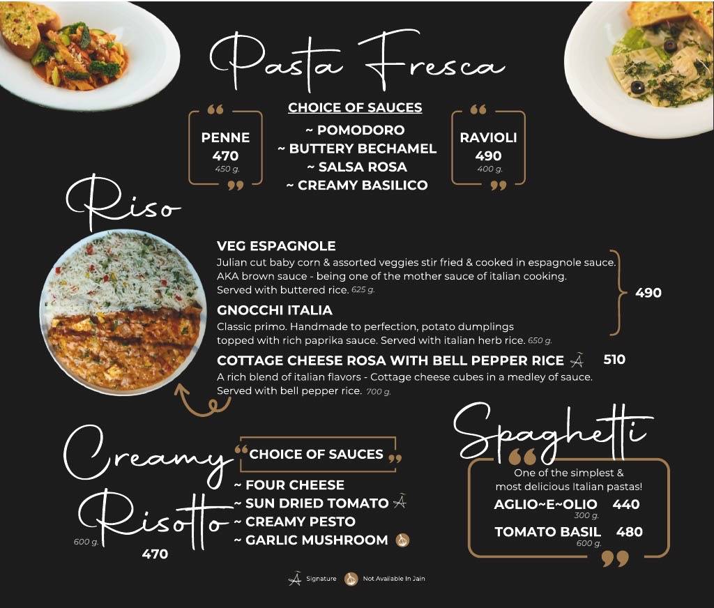 A GOURMESSERIE - SINDHU BHAVAN menu