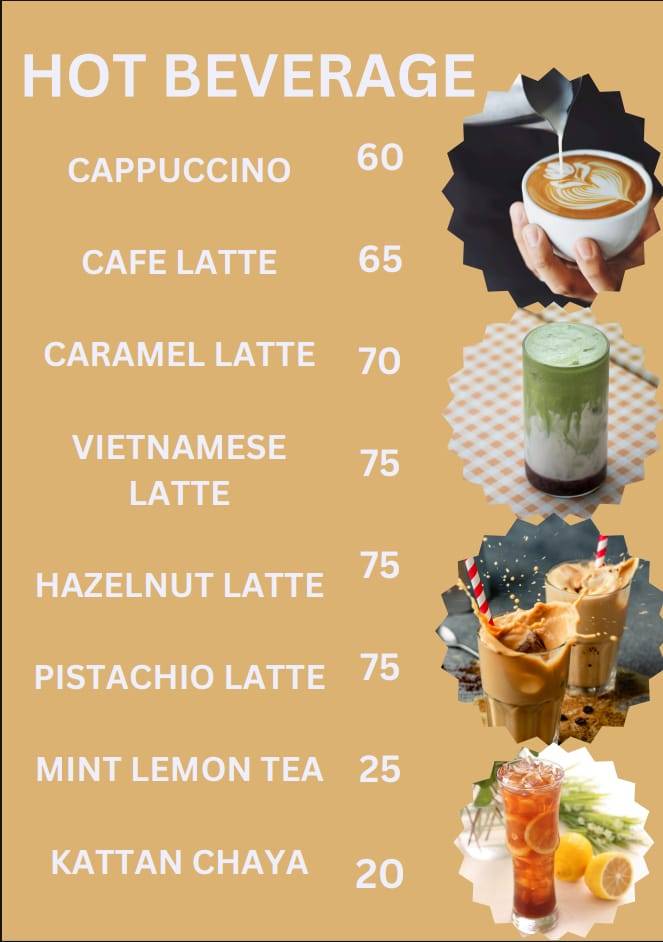 A1 Cafe menu