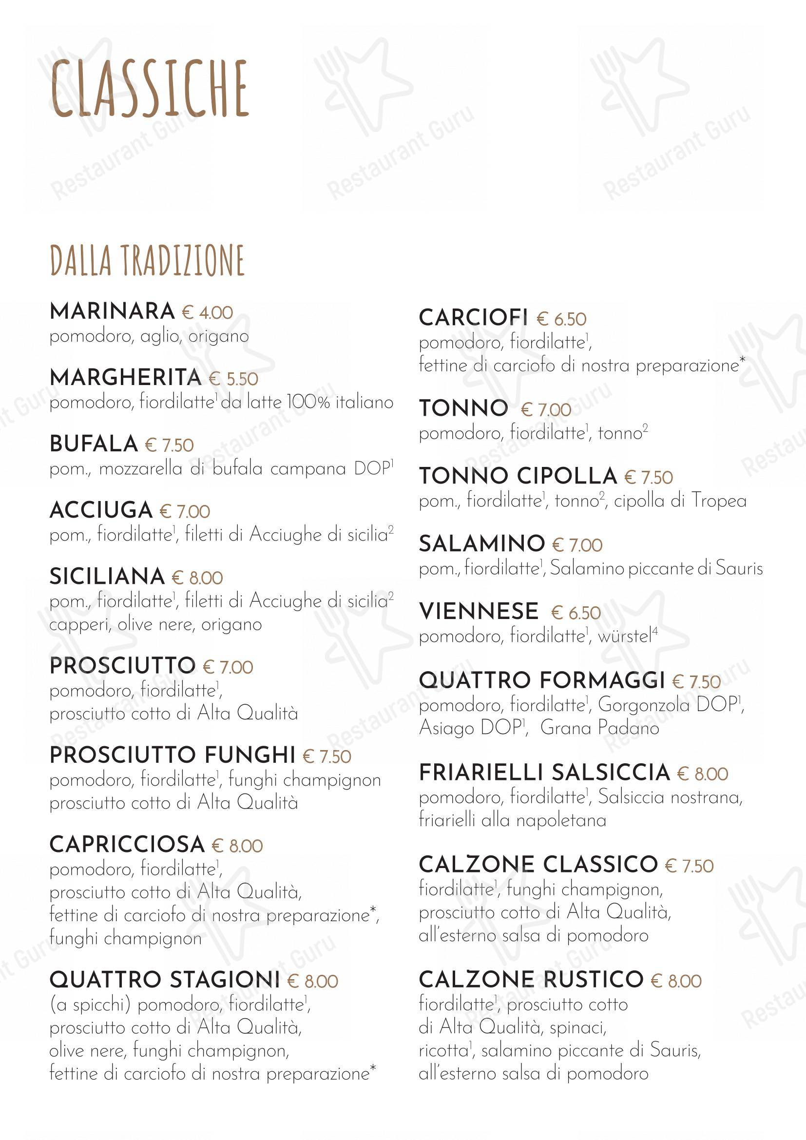 Menu per ALVEOLA' Asolo pizzeria in Asolo