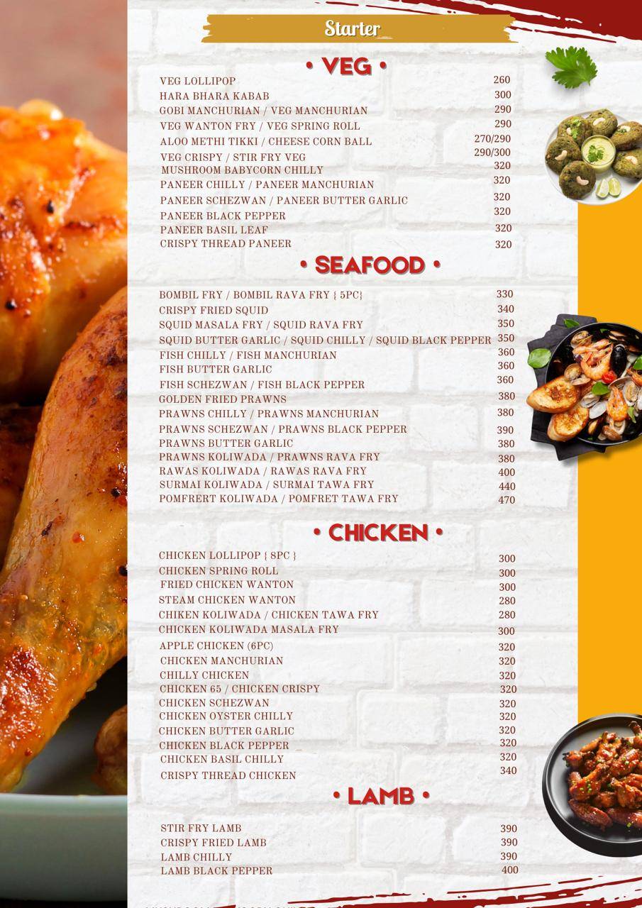 AL's Kitchen and Grill, Orlem, Malad menu