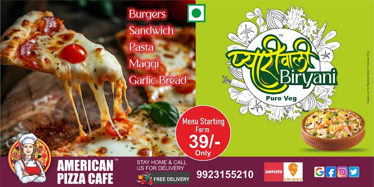 AMERICAN PIZZA CAFE menu