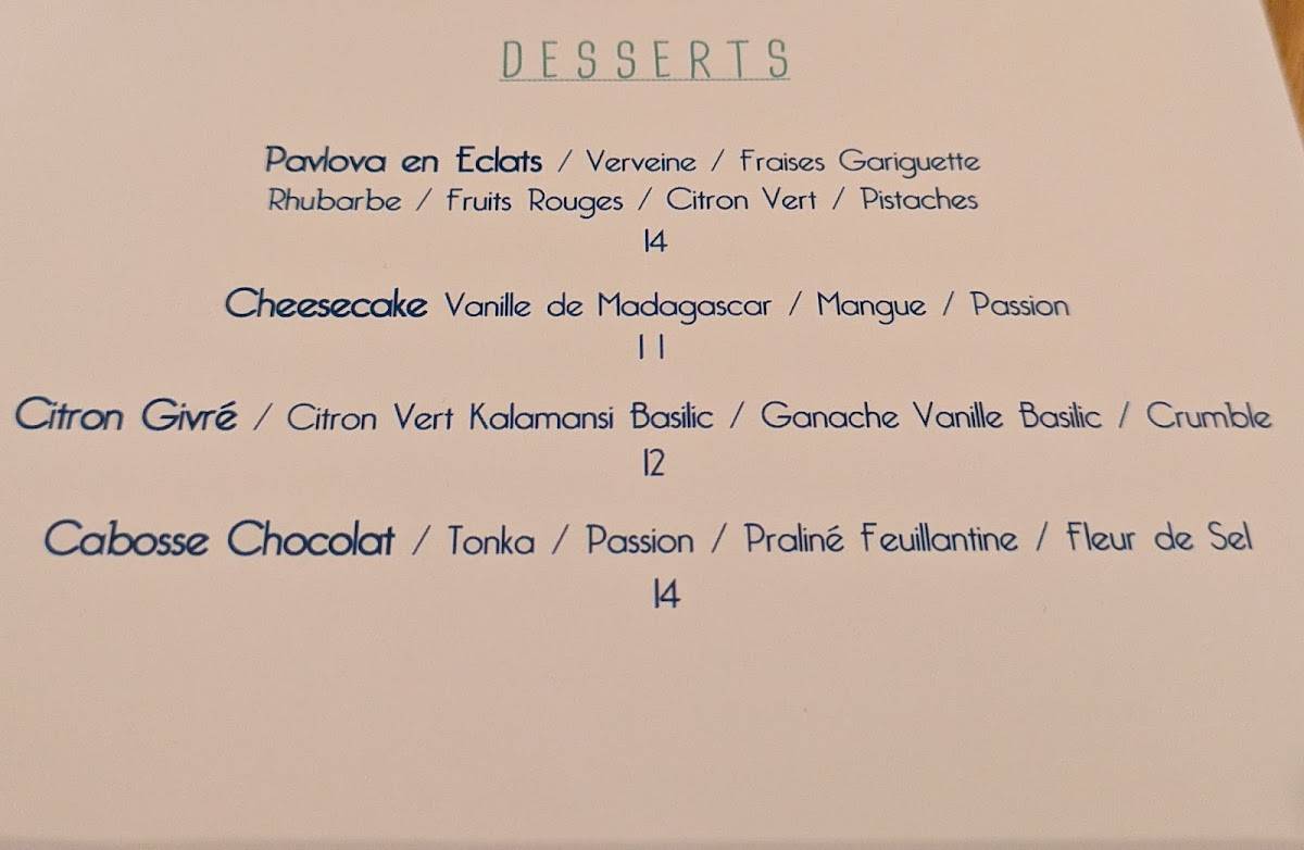 Menu de ANCO