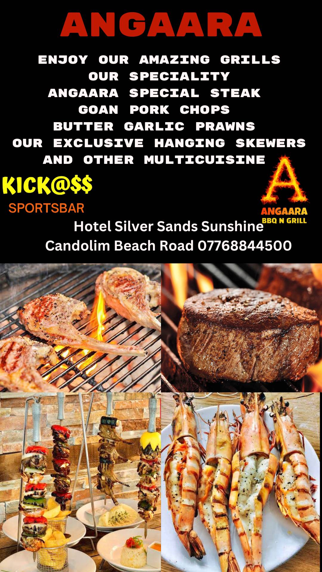ANGAARA– Bbq Grill & SPORTSBAR menu