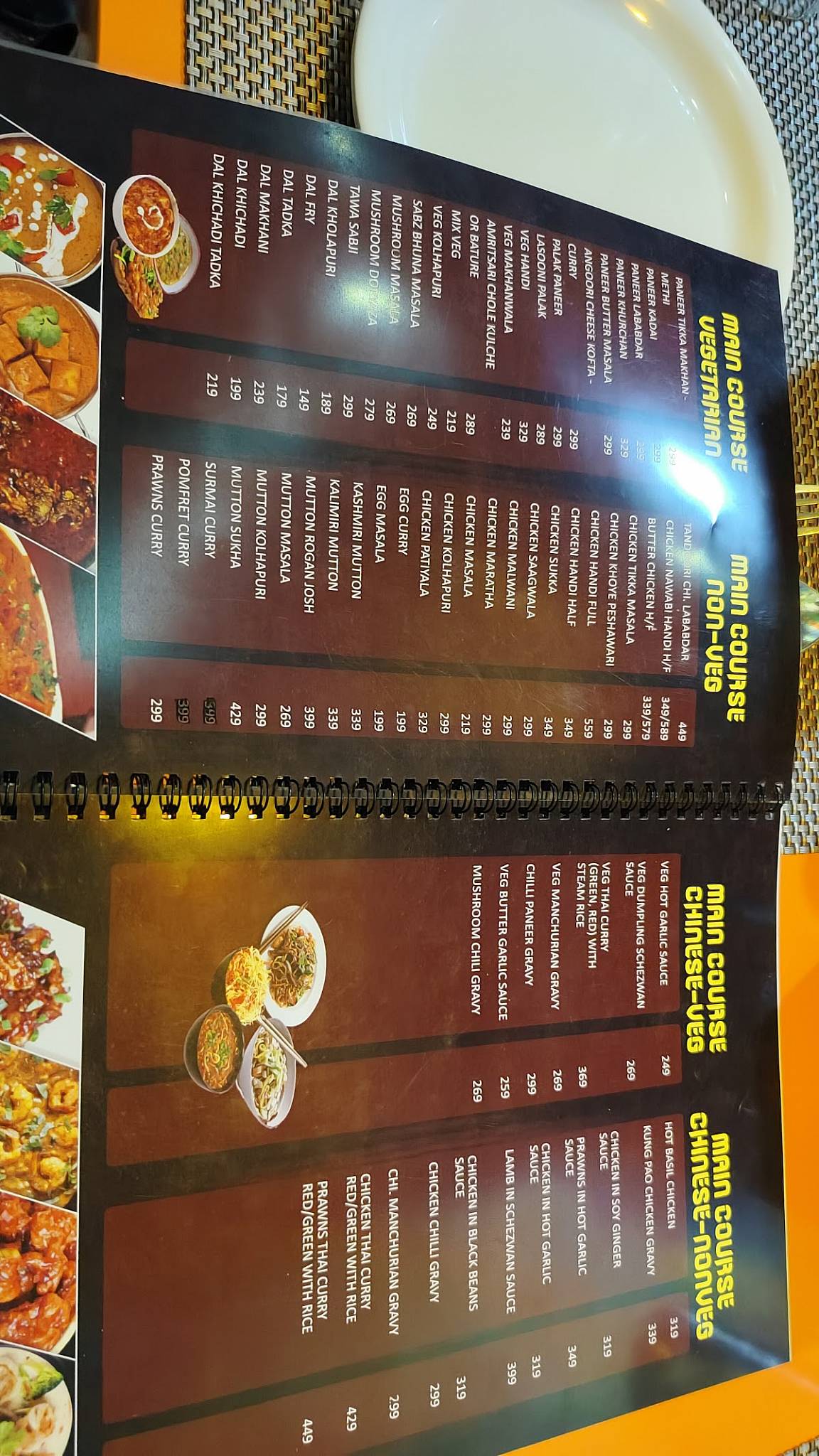 ANNAMAYYA RESTAURANT menu
