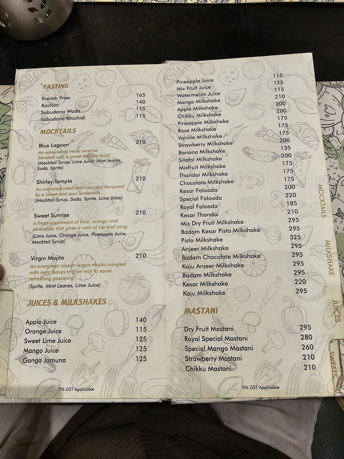 ATITHI VEG menu