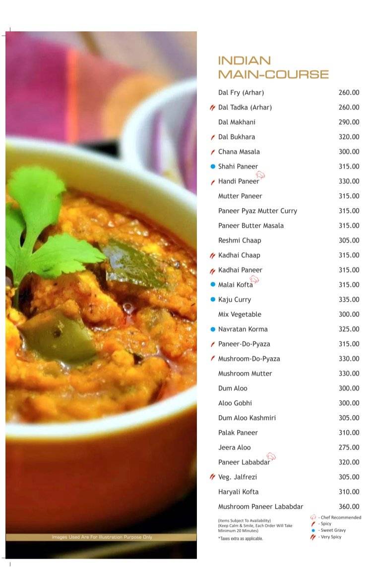 Aahar menu