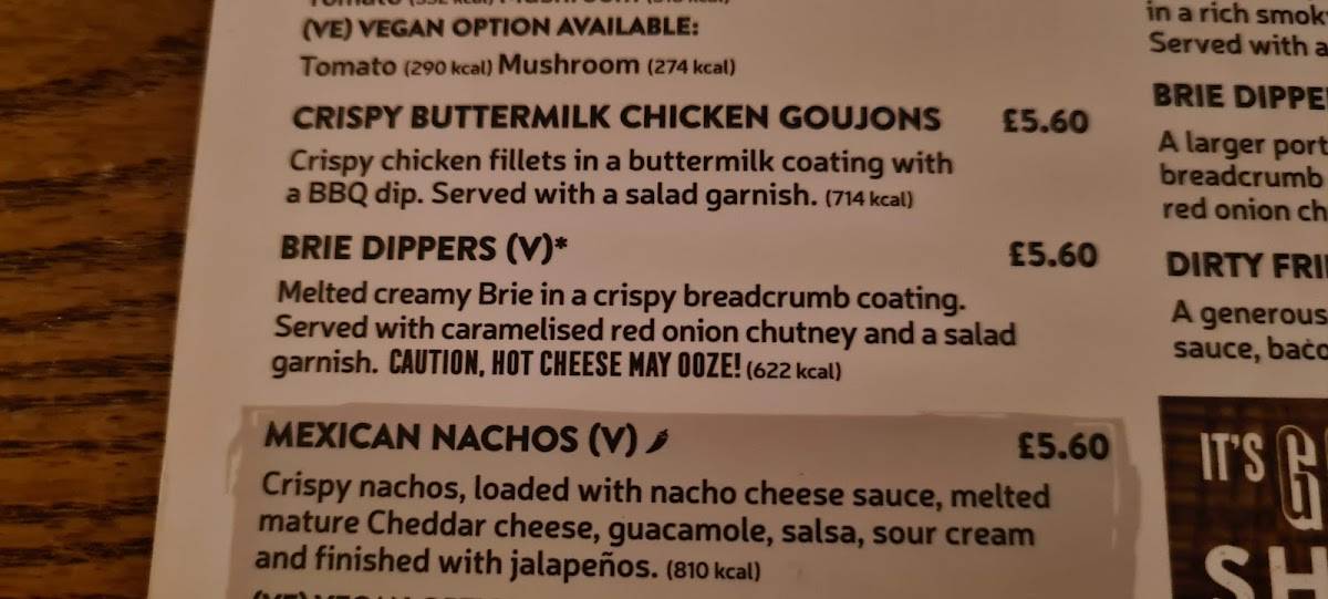 Menu at Lamb & Flag pub & bar, Abergavenny