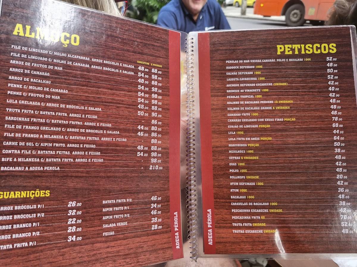 Adega Pérola - (Copacabana) cardápio