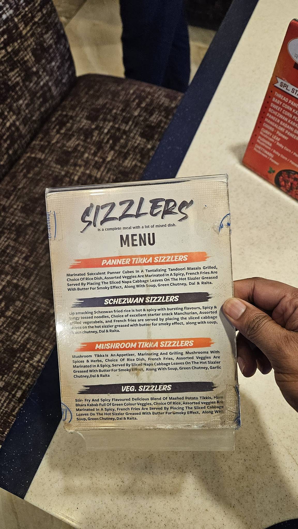 Adyar Ananda Bhavan - A2B menu