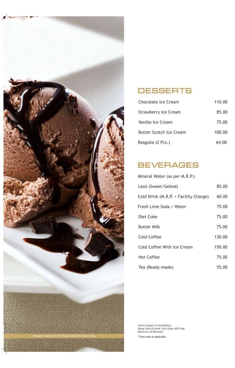 Aahar menu