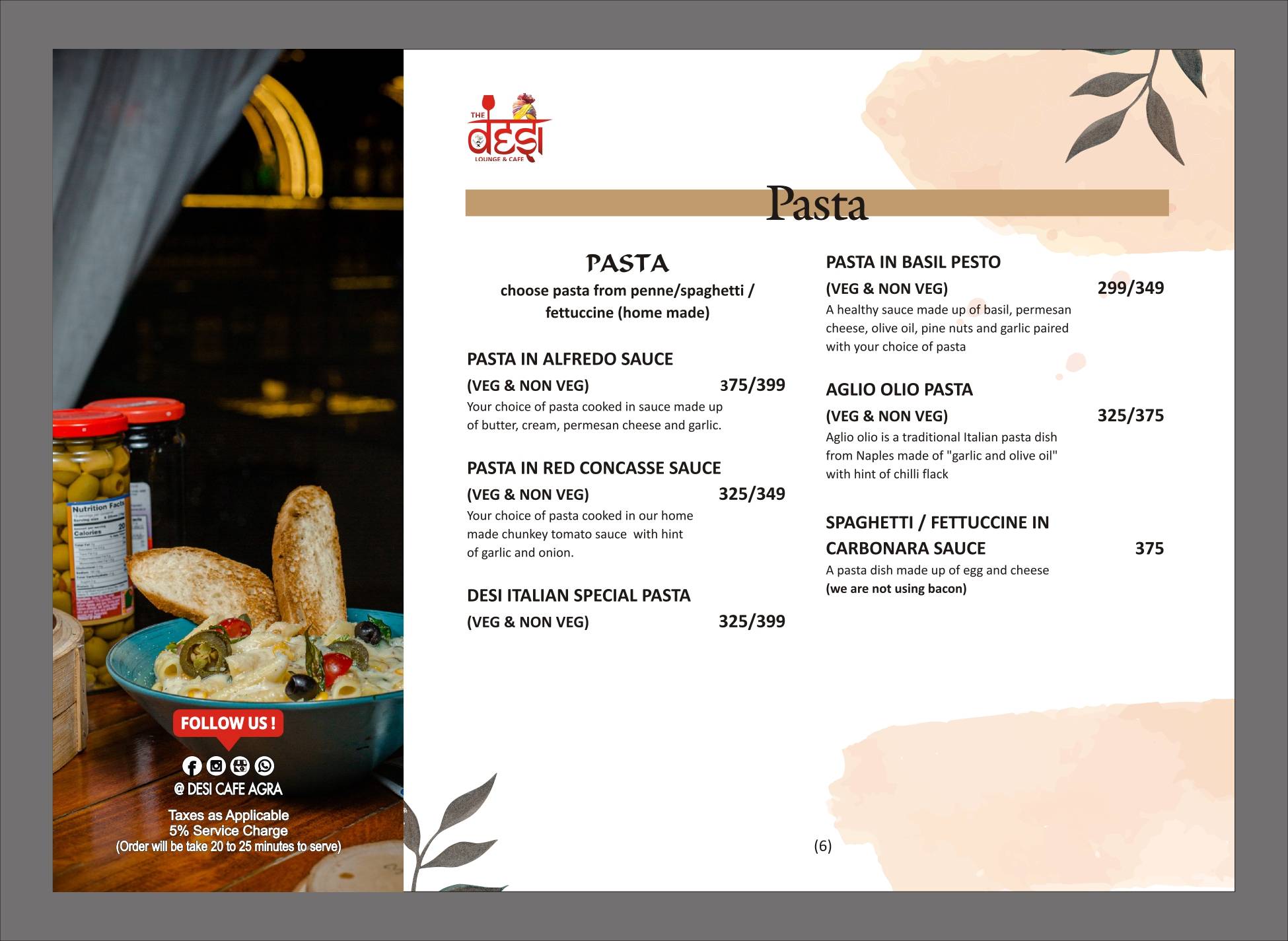 NUCLER - Ex Desi Cafe menu