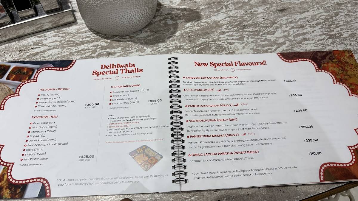 Ajay's Delhiwala Sweet Home menu