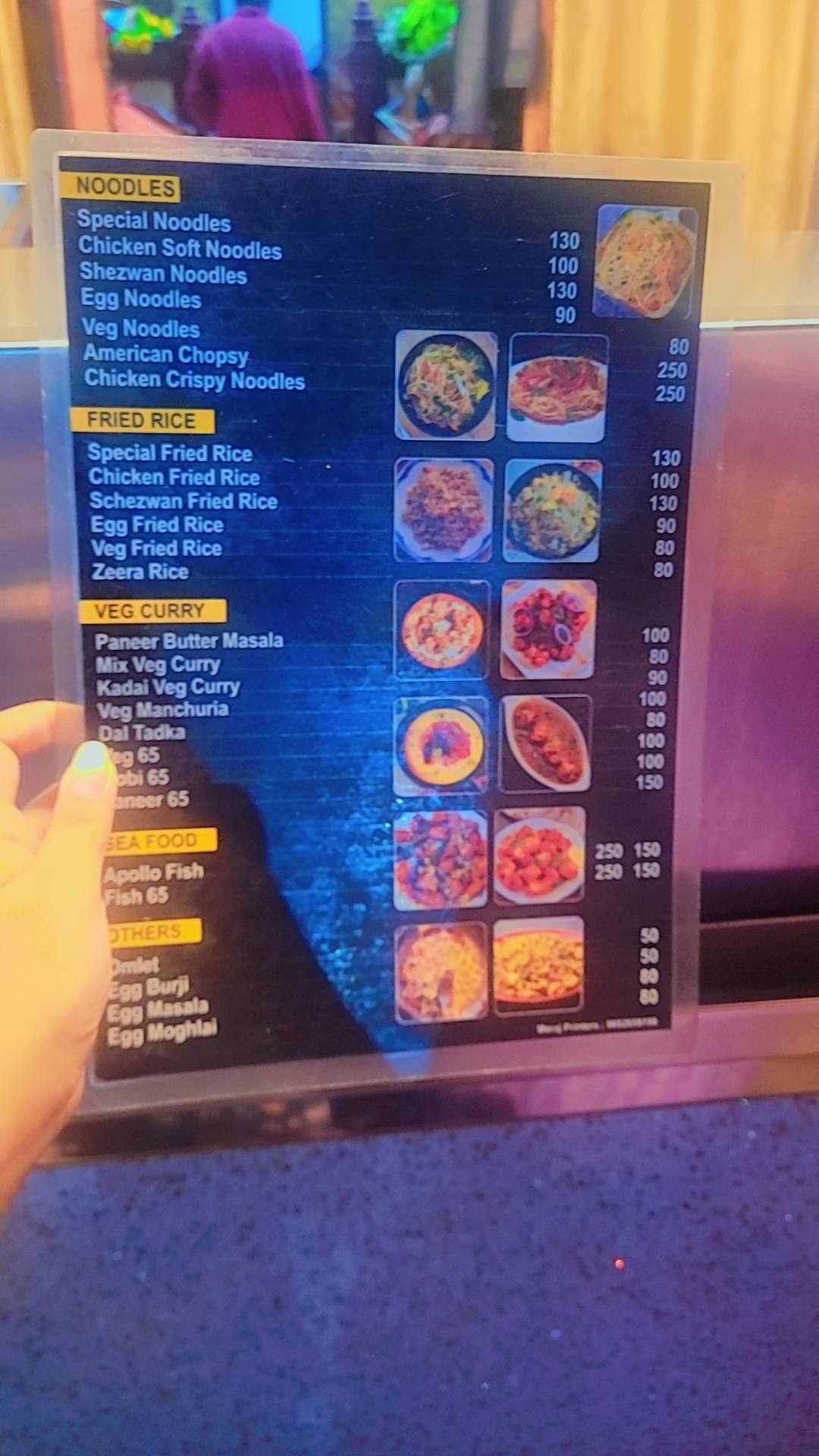 Akbar Restaurant menu