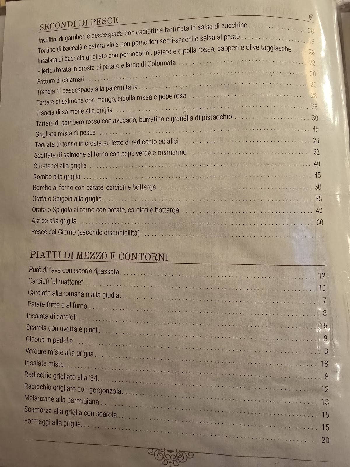 Menu di Al 34 