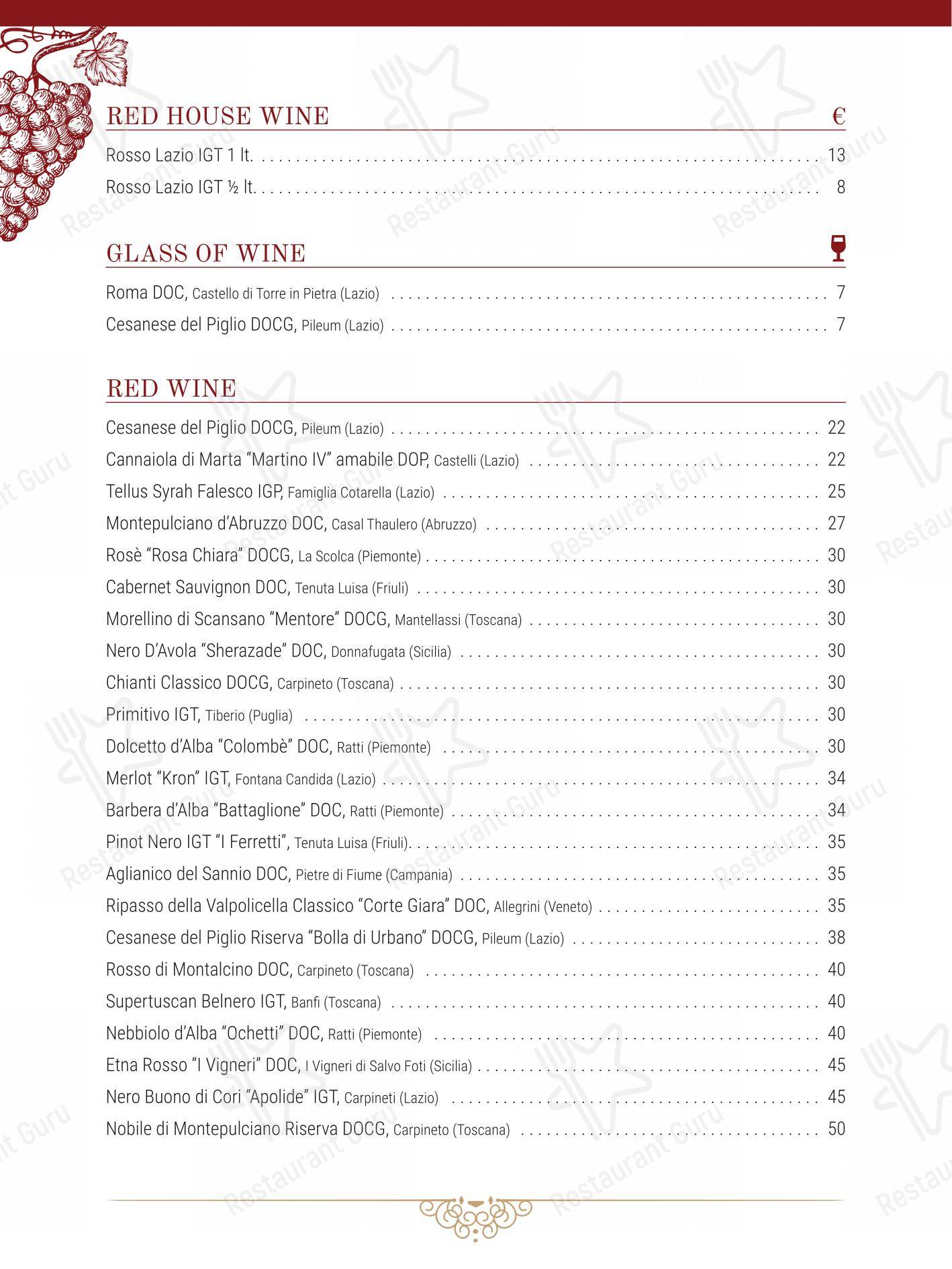 Menu di Al 34 - Menu
