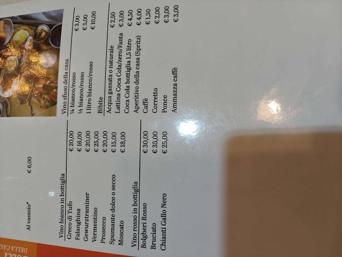Menu di Ristorante pizzeria Al Piattello da Francesco 