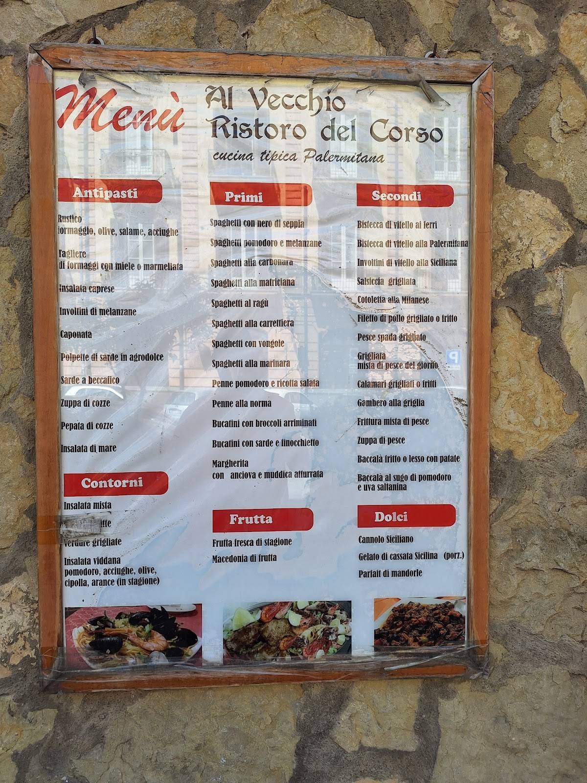 Menu di Al Vecchio Ristoro Del Corso 