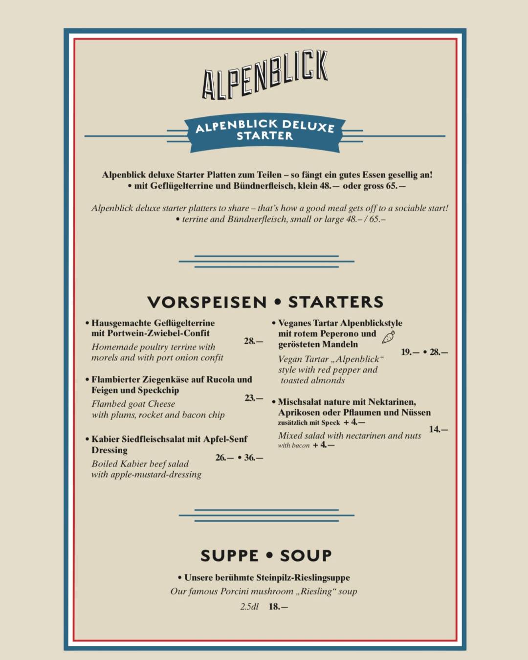 Menu di Alpenblick Bergrestaurant & Hotel
