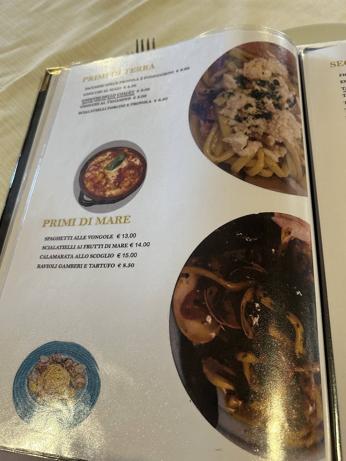 Menu di Lo Chalet 