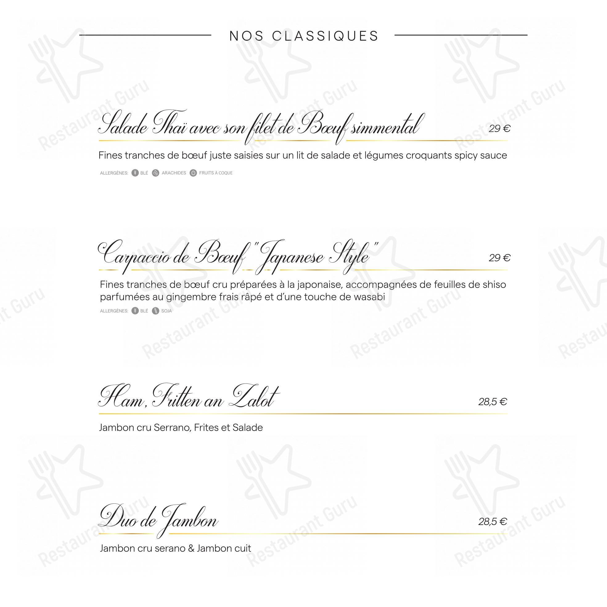 Am Theater dans Differdange - Menu