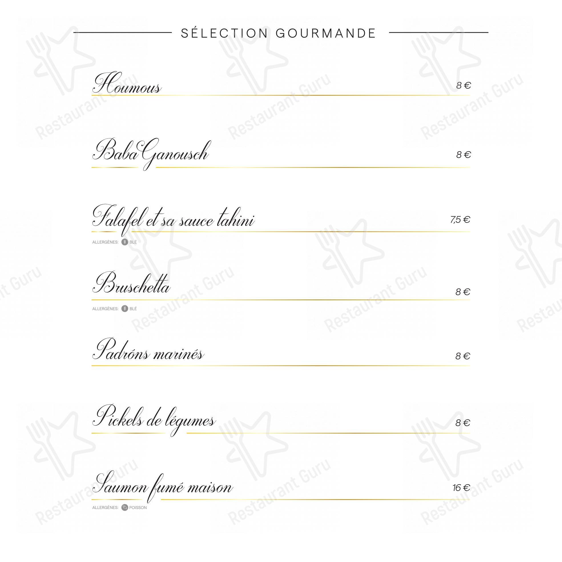 Menu pour Am Theater restaurant