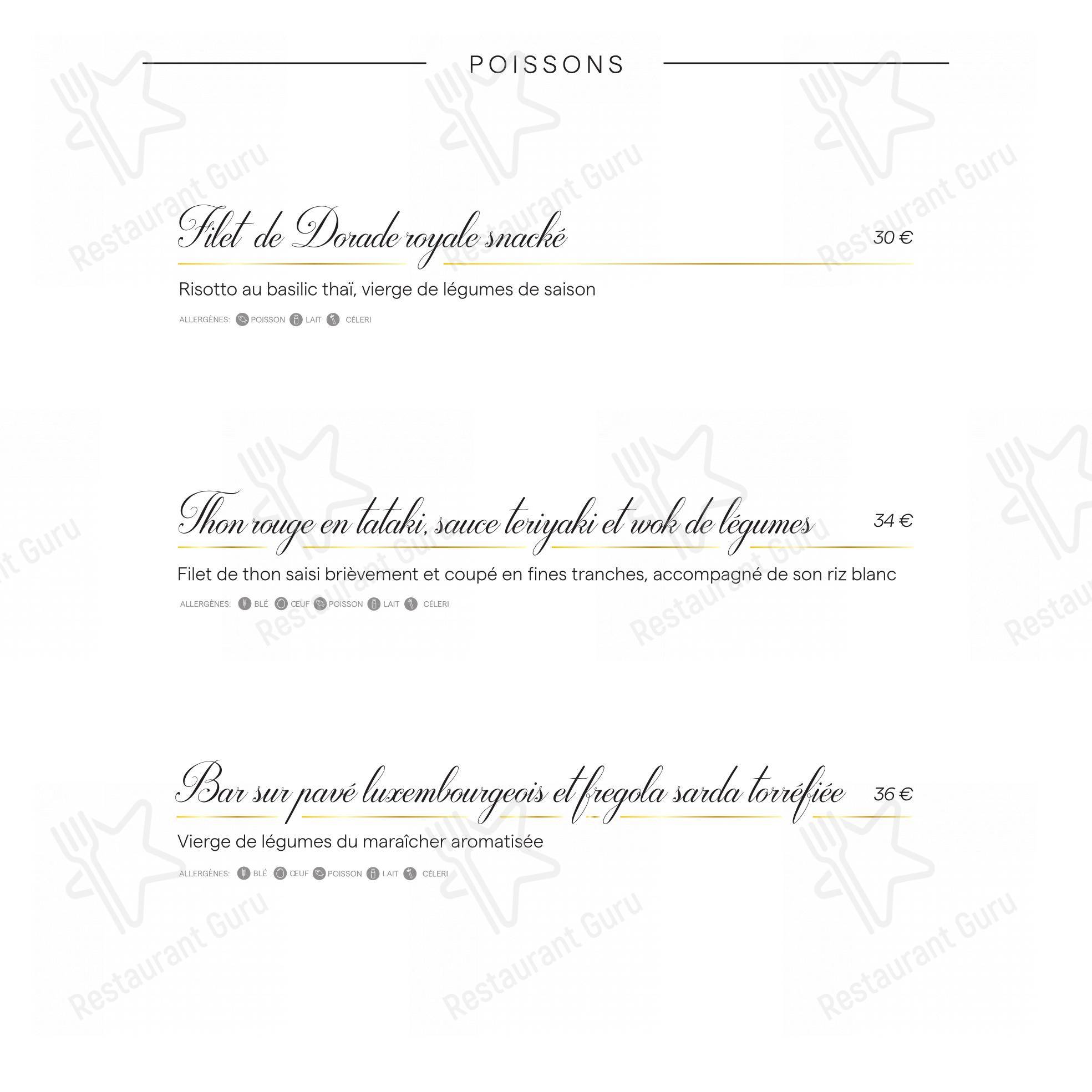 Menu pour Am Theater dans Differdange