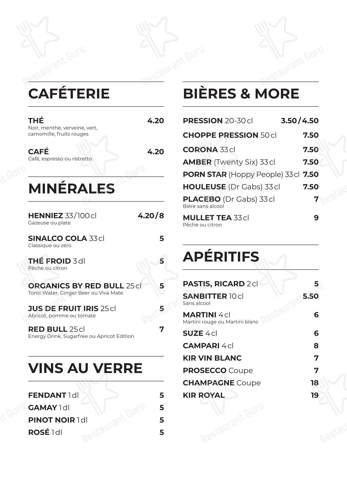 Menu di Amadeus Bar - Основное меню