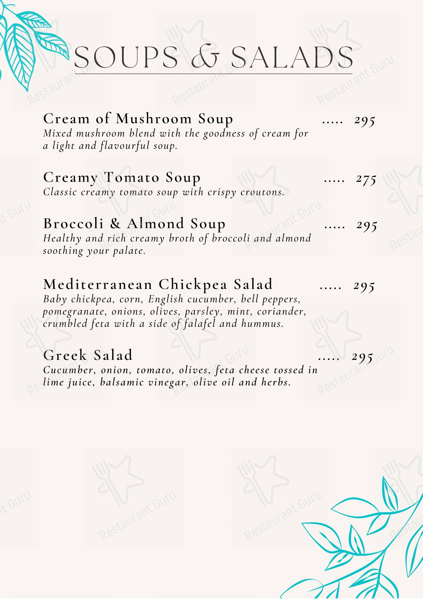 Menu for Ambar Fine Dine Restaurant in Alwar