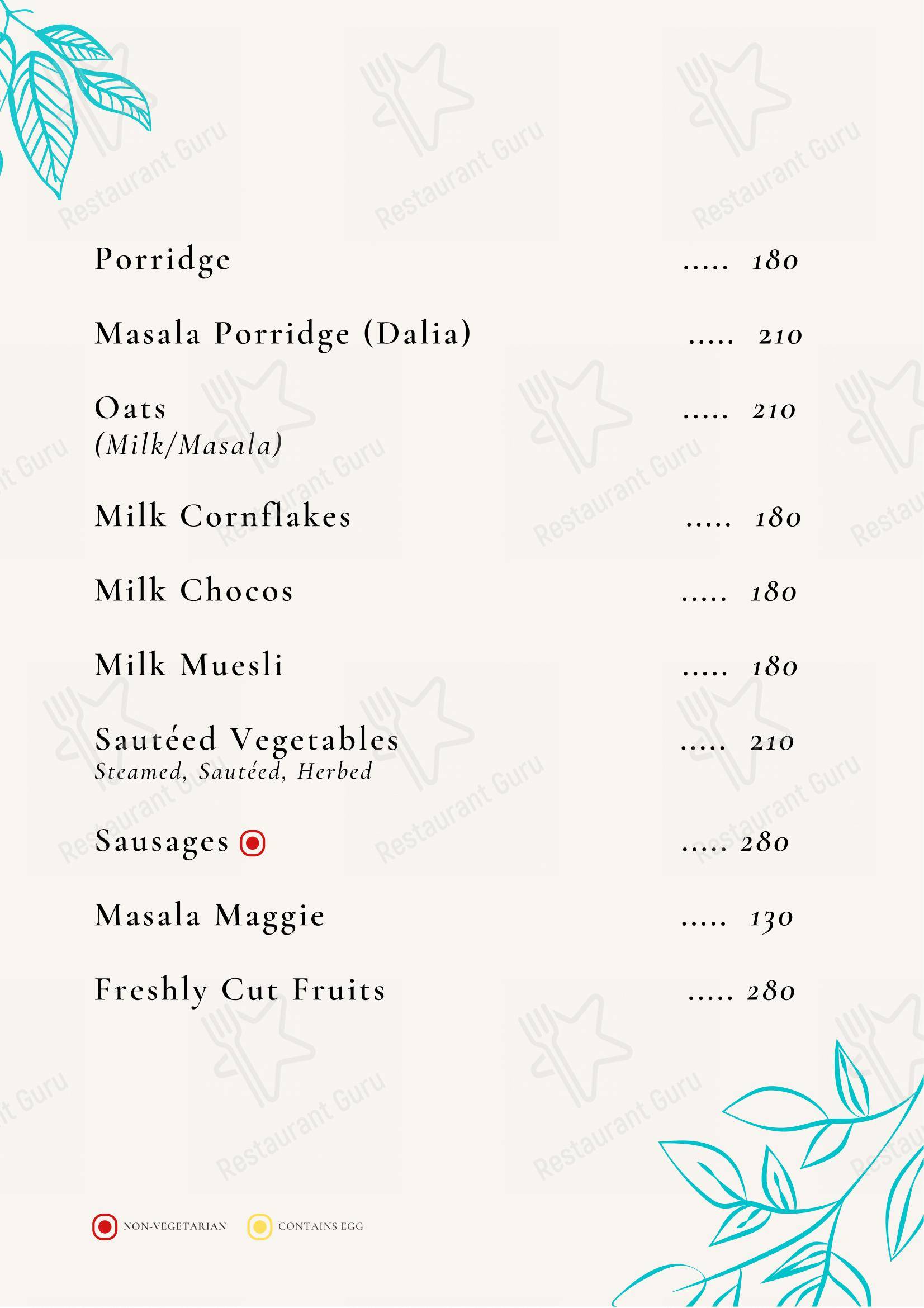 Menu for Ambar Fine Dine Restaurant in Alwar