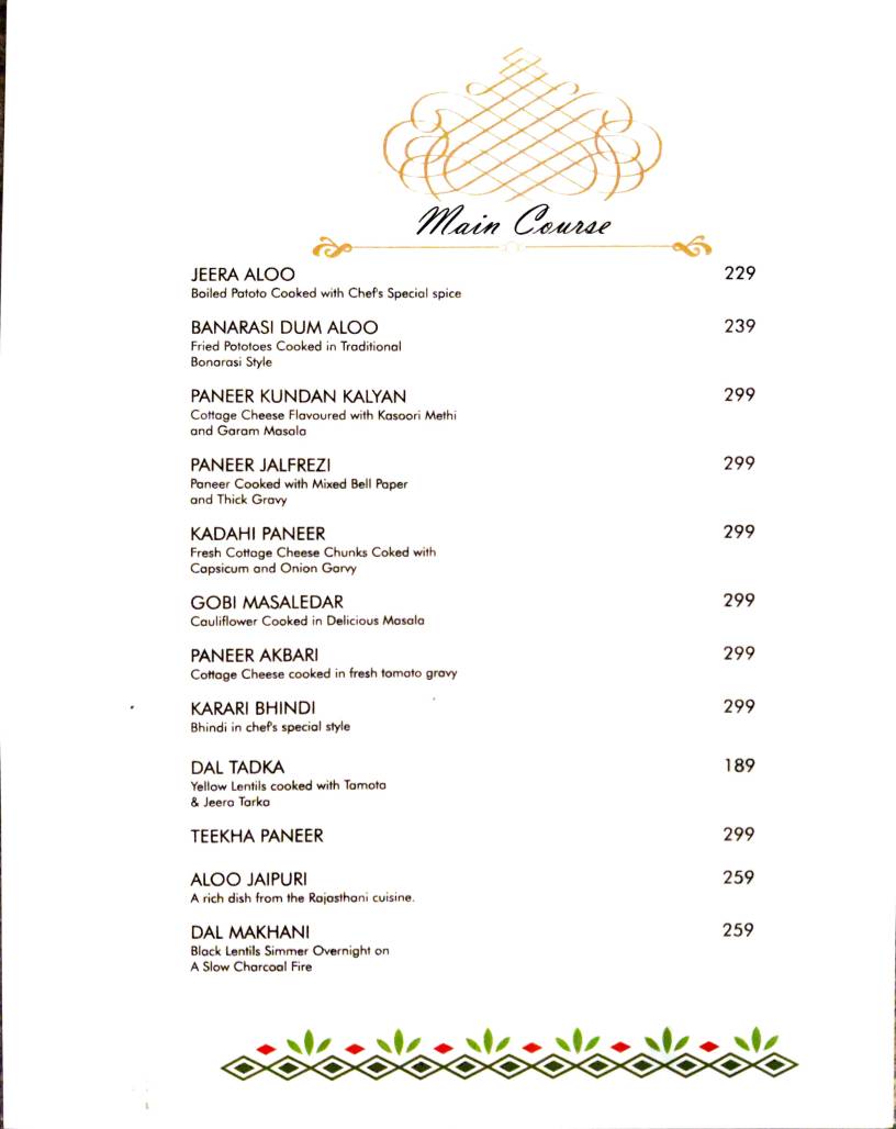 Angeethi Cafe menu
