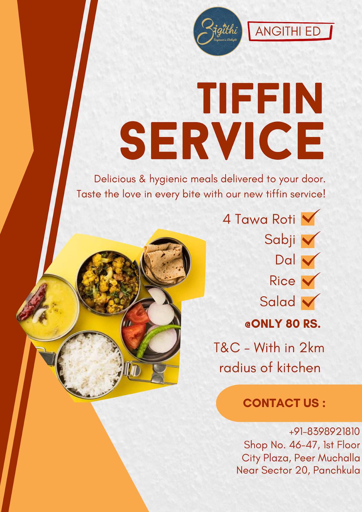 Angithi Engineer's Delight menu
