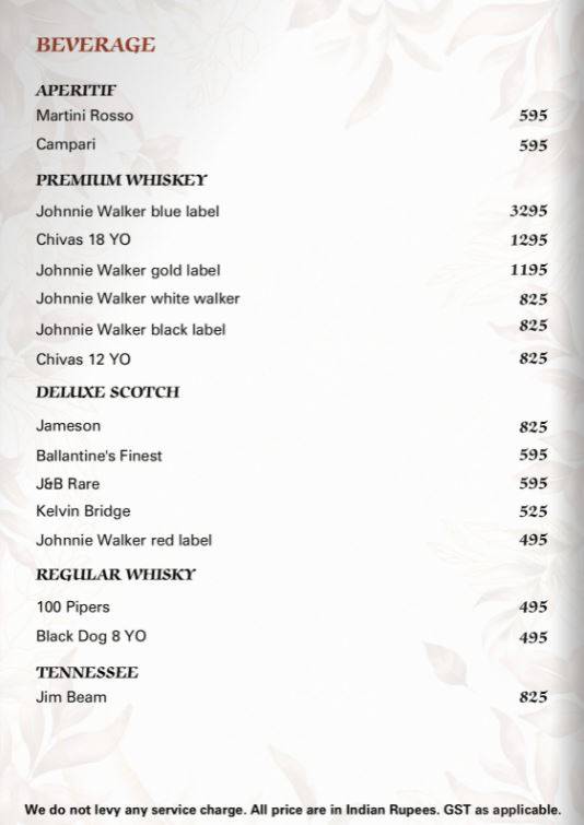 Anise - Courtyard by Marriott Agra menu