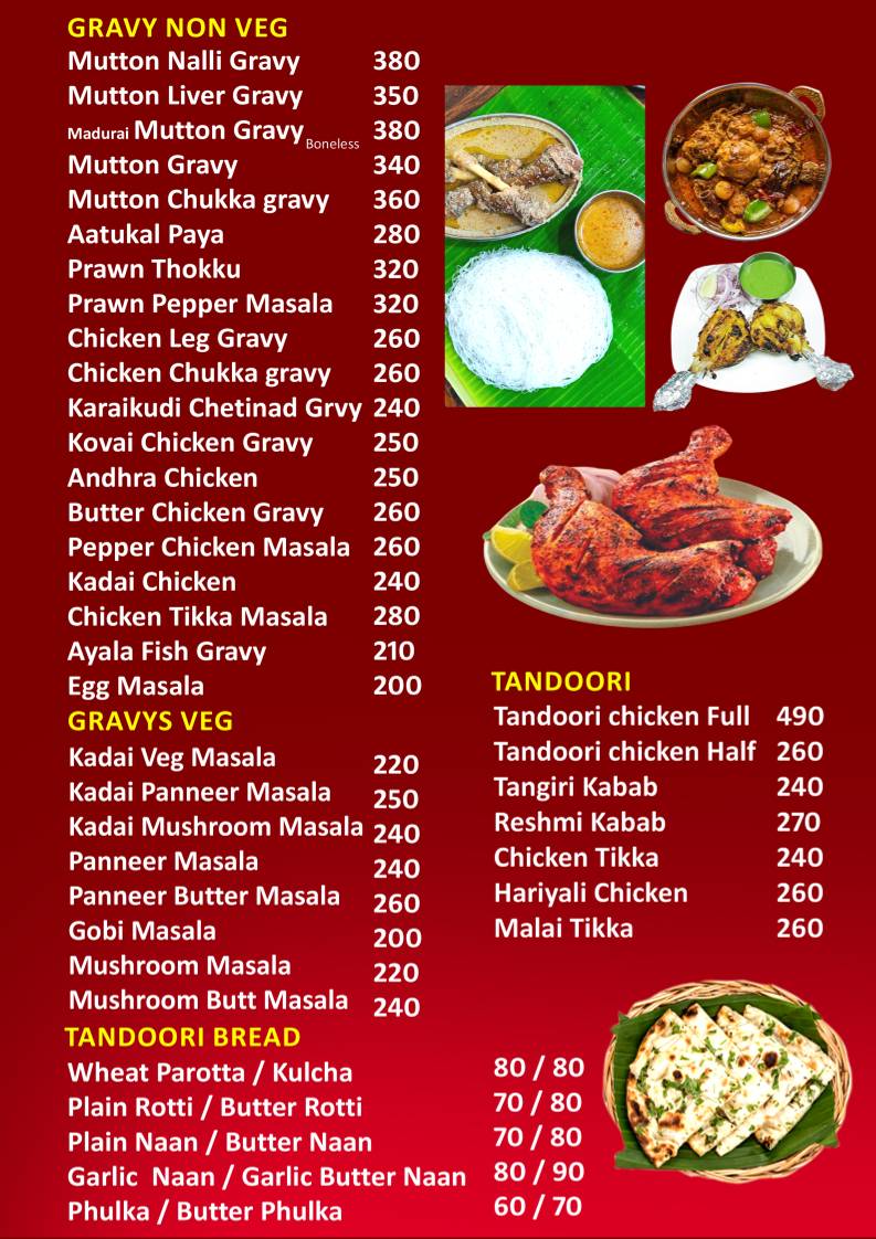 Annamithra menu