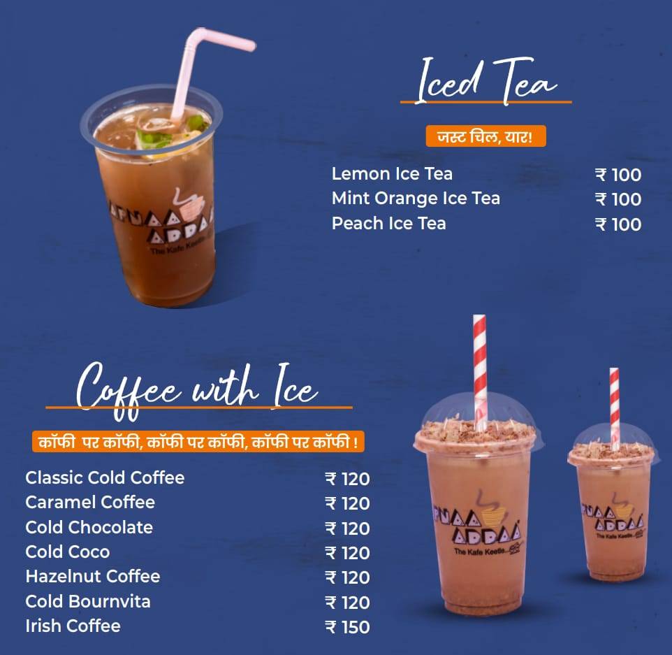 Apnaa Addaa menu