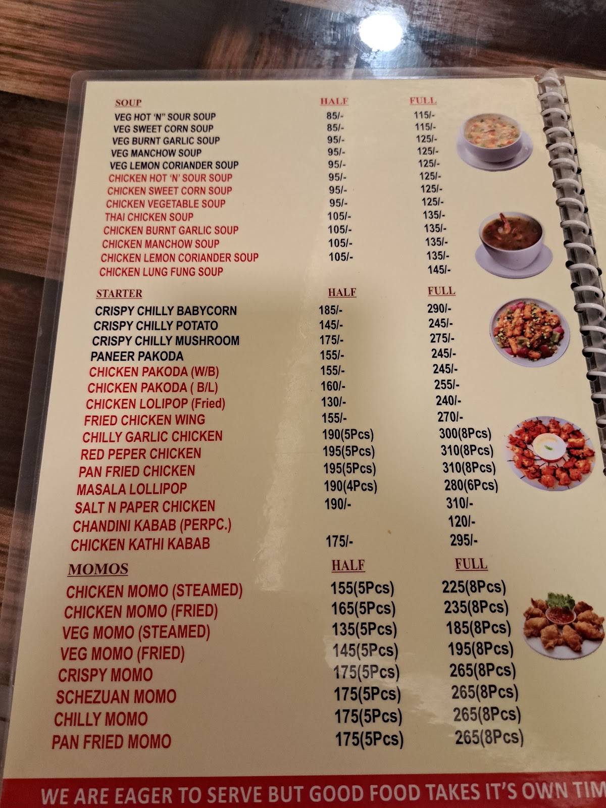 Appetite menu
