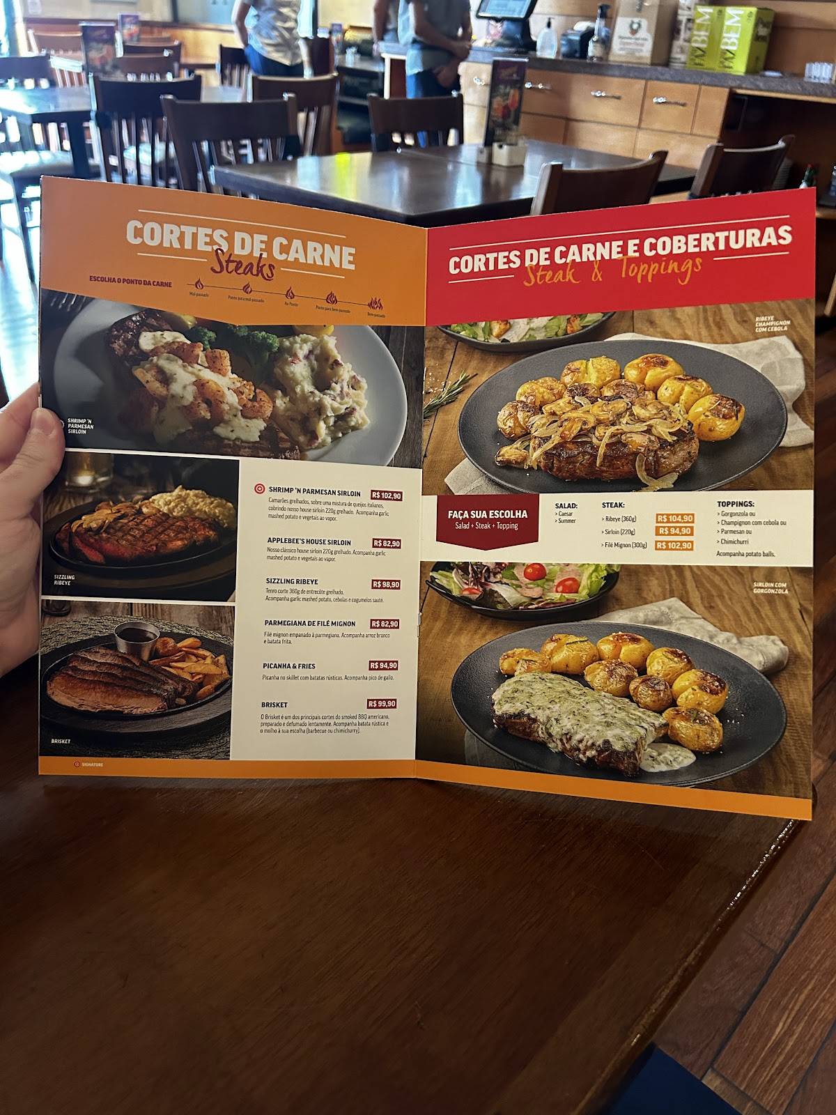 Applebee's Shopping Iguatemi Campinas cardápio