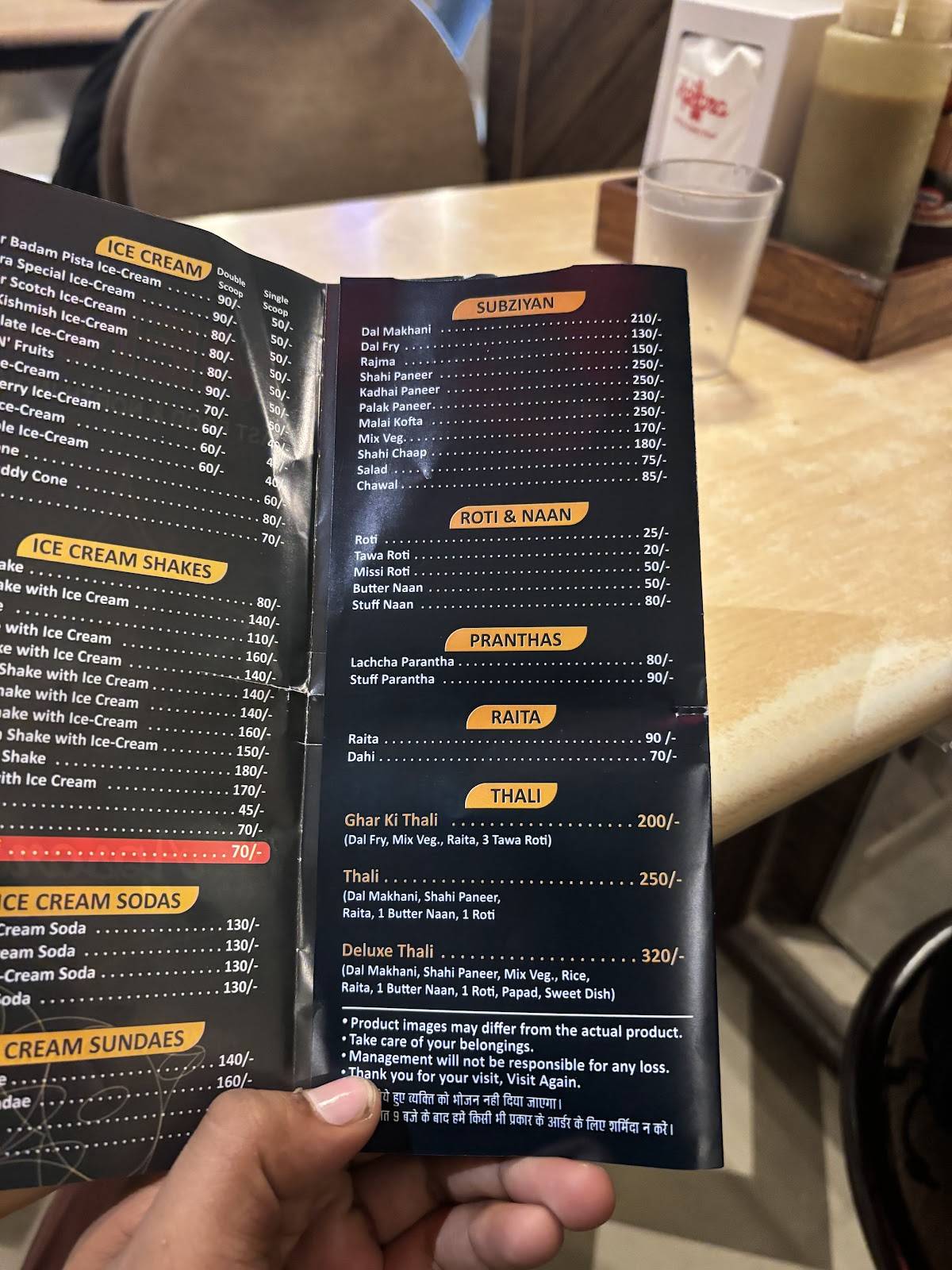 Apsara menu