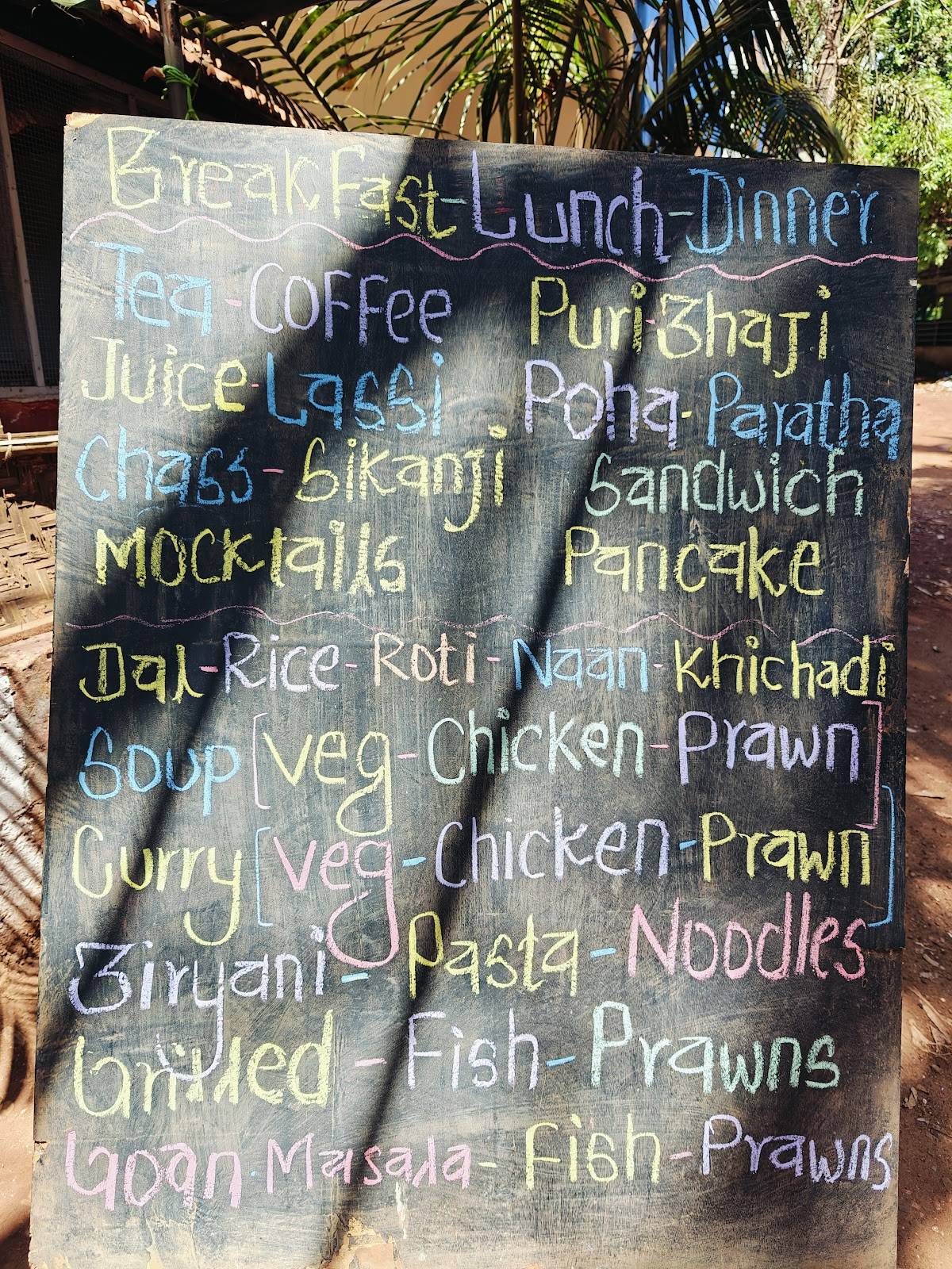 Soma Santripti Restaurant menu